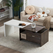 VINGLI 59" Extendable LIft Top Coffee Table with Trunk Storage