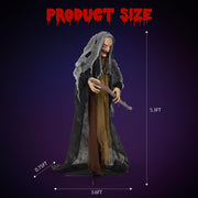 VINGLI Halloween Witches Decorations with Voice Control