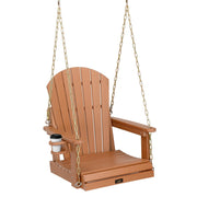VINGLI Single Patio Porch Swing with Cup Holder