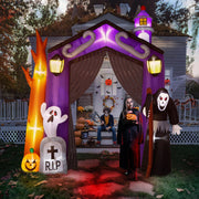 VINGLI Halloween Inflatables Archway with Light