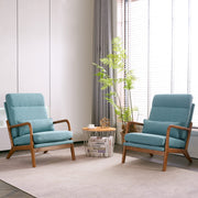 VINGLI AC106 Mid-Century High Back Armchair with Pillow Upholstered