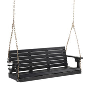 VINGLI 4FT Wooden Porch Swing 1600lbs Outdoor Patio Swing White