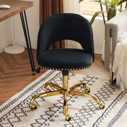 VINGLI Modern Armless Adjustable Rolling Office Chair with Wheels
