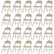 VINGLI Pu Leather Folding Chairs with Padded Seats 350lbs