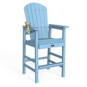 VINGLI Tall Adirondack Chair Bar Stools with Cup Holder