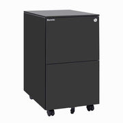 VINGLI File Cabinet With Lock Rolling Filing Cabinet Mobile Office Drawers