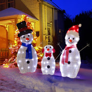 VINGLI Christmas Snowman Outdoor Decorations Pre-lit LED Lights Snowman with Broom/Birds