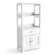 VINGLI 48in Bathroom Storage Cabinet Long Standing Kitchen Cabinet with Drawer White