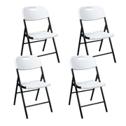 VINGLI 4 Pcs Portable HDPE Folding Chairs with Steel Frame