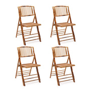 VINGLI Bamboo Folding Chair Foldable Dining Chairs Natural