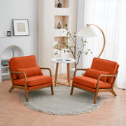 VINGLI AC105 Modern Accent Chair with Rubber Wood Frame and Lumbar Pillow