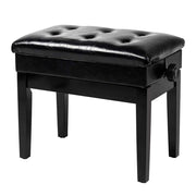 VINGLI Faux Leather Piano Bench with Padded Cushion and Storage