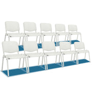 VINGLI Armless Stacking Chairs with Padded Seats