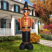 VINGLI 6/10FT Turkey with Pilgrim Hat/ Colorful Tail Thanksgiving Decor Party Decorations