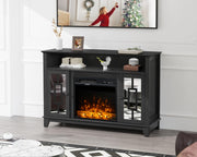 VINGLI 50" Mirrored Fireplace TV Stand for TVs Up to 55 Inch