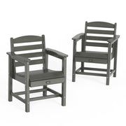 VINGLI All-Weather Patio Chairs Outdoor Dining Chairs with Curved Backrest