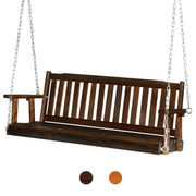 VINGLI 5FT Wooden Patio Porch Swing Upgraded 880lbs