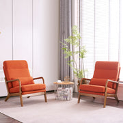 VINGLI AC106 Mid-Century High Back Armchair with Pillow Upholstered
