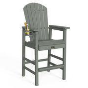 VINGLI Tall Adirondack Chair Bar Stools with Cup Holder