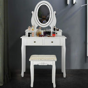 VINGLI Lighted Vanity Set Makeup Table with Mirror Dresser Desk