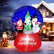 VINGLI 6/7.7/8 ft Height Inflatable LED Lighted Christmas Tree Santa Snowman Blow up Yard Decoration