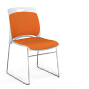 VINGLI 350lbs Stacking Chairs Set Ergonomic Plastic Padded Seat & Back
