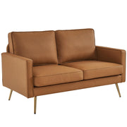 VINGLI LS103 56" Loveseat Sofa with Metal Legs Modern Upholstered Couch