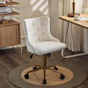 VINGLI AC101 Tufted Velvet Adjustable Rolling Home Office Chair with Wheels