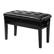 VINGLI Faux Leather Piano Bench with Padded Cushion and Storage