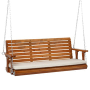 VINGLI 5FT Wooden Patio Porch Swing with Cushions 880lbs