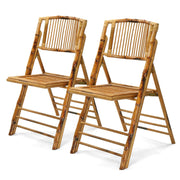 VINGLI Bamboo Chair Wooden Patio Foldable Chairs