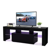 VINGLI Modern TV Stand With LED Light TV Cabinet Media Storage Console Table