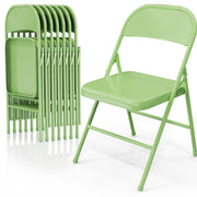 VINGLI Portable Folding Chairs 350lbs All Steel Metal Frame Stackable Commercial Seat