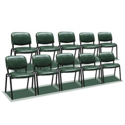 VINGLI Armless Stacking Chairs with Padded Seats