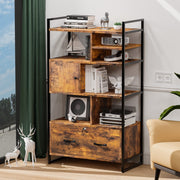 VINGLI File Cabinets Rustic Wood File Cabinets Brown