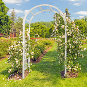 VINGLI Vinyl Garden Arbor PVC Wedding Arch White