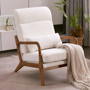 VINGLI Mid-Century High Back Armchair with Pillow Upholstered