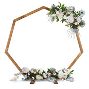 VINGLI 7/7.2FT Wooden Wedding Arbor Wedding Ceremony Backdrop Arch