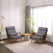 VINGLI Mid-Century High Back Armchair with Pillow Upholstered