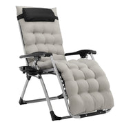 VINGLI Zero Gravity Chair Padded Patio Lounger Chair with Removable Cushion and Cup Holder