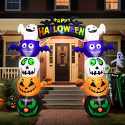 VINGLI Halloween Inflatables Archway with Light