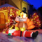VINGLI 4/5/6/7/9 FT Christmas Santa Inflatable Outdoor Garden Decor