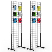 VINGLI 1/2/3 PCS Wire Grid Panel Floorstanding/Triangle/Gondola/4-Way/Wire Detachable Display Rack