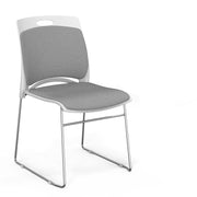 VINGLI 350lbs Stacking Chairs Set Ergonomic Plastic Padded Seat & Back