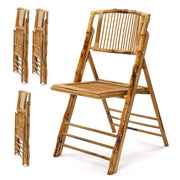 VINGLI Bamboo Chair Wooden Patio Foldable Chairs