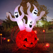 VINGLI Inflatable Halloween Pumpkin Decorations with LED Lights