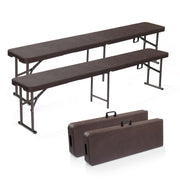 VINGLI Portable 6ft Plastic Folding Bench