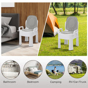 VINGLI Portable Toilet Lightweight Commode with Detachable Legs