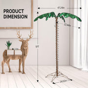 VINGLI 4/5/7 FT Lighted Artificial Palm Tree for The Beach, Pool, Yard, Christmas Holiday Decor