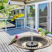 VINGLI 28" Bird Bath with Solar Power Lightweight Antique Outdoor Garden